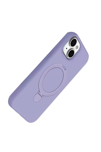 Apple iPhone 15 Regal Magsafe Standlı Kapak - Lila