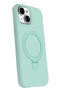 Apple iPhone 15 Regal Magsafe Standlı Kapak - Su Yeşili