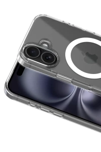 Apple iPhone 16 Combo Sert Şeffaf Magsafe Kapak - Şeffaf