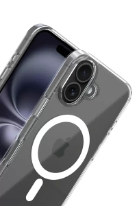 Apple iPhone 16 Combo Sert Şeffaf Magsafe Kapak - Şeffaf