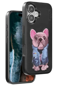 Apple iPhone 16 Cute Desenli Kapak - Siyah