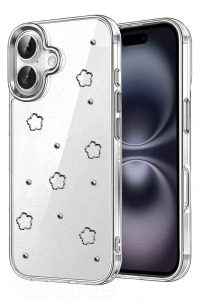 Apple iPhone 16 Fiyonk Desenli Kapak - Desen 2