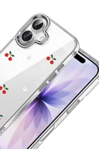 Apple iPhone 16 Fiyonk Desenli Kapak - Desen 9
