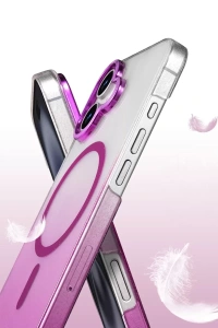 Apple iPhone 16 Glossy Magsafe Kapak - Pembe