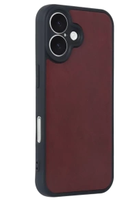 Apple iPhone 16 Kılıf Aras Deri Kapak - Bordo
