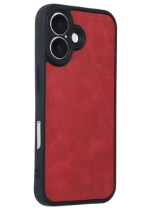 Apple iPhone 16 Kılıf Aras Deri Kapak - Kırmızı