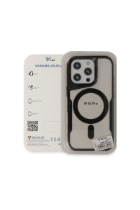 Apple iPhone 16 Kılıf Boyi Magsafe Silikon Kapak - Siyah