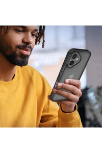 Apple iPhone 16 Kılıf Elegant Kapak - Siyah