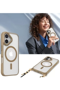 Apple iPhone 16 Kılıf Enka Magsafe Silikon Kılıf - Desert