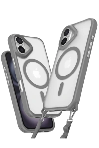 Apple iPhone 16 Kılıf Enka Magsafe Silikon Kılıf - Titan Gri