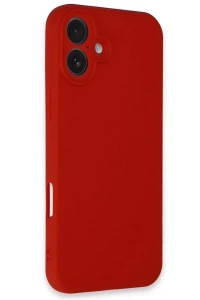Apple iPhone 16 Kılıf First Silikon - Kırmızı