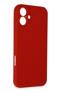 Apple iPhone 16 Kılıf First Silikon - Kırmızı