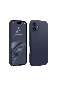 Apple iPhone 16 Kılıf First Silikon - Lacivert