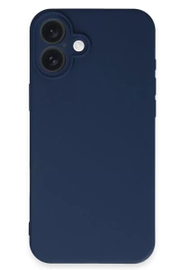 Apple iPhone 16 Kılıf First Silikon - Lacivert