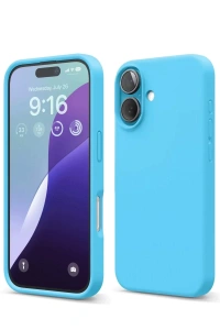 Apple iPhone 16 Kılıf Nano içi Kadife Silikon - Mavi