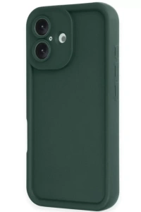 Apple iPhone 16 Kılıf Viera Silikon - Koyu Yeşil