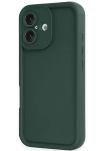 Apple iPhone 16 Kılıf Viera Silikon - Koyu Yeşil