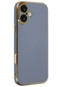 Apple iPhone 16 Kılıf Volet Silikon - Mavi