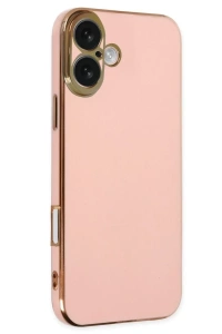 Apple iPhone 16 Kılıf Volet Silikon - Pembe