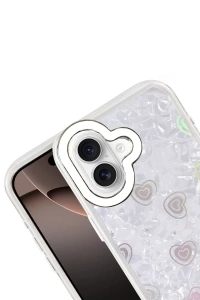 Apple iPhone 16 Lumi Desenli Kapak - Beyaz