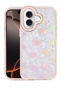 Apple iPhone 16 Lumi Desenli Kapak - Pembe