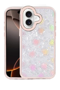 Apple iPhone 16 Lumi Desenli Kapak - Pembe