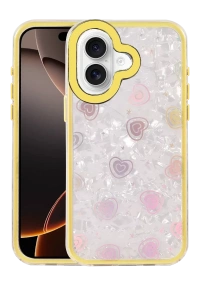 Apple iPhone 16 Lumi Desenli Kapak - Sarı