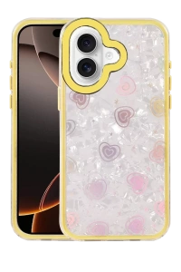 Apple iPhone 16 Lumi Desenli Kapak - Sarı
