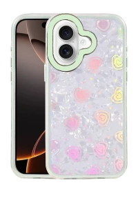 Apple iPhone 16 Lumi Desenli Kapak - Yeşil