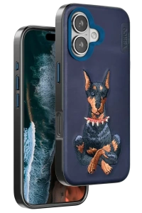 Apple iPhone 16 Perma Desenli Kapak - Lacivert