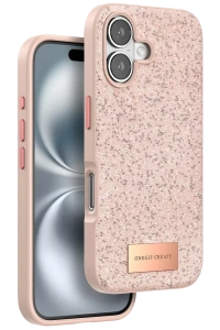 Apple iPhone 16 Plus Bright Simli Kapak - Pembe