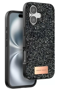 Apple iPhone 16 Plus Bright Simli Kapak - Siyah