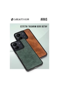 Apple iPhone 16 Plus Kılıf Aras Deri Kapak - Taba