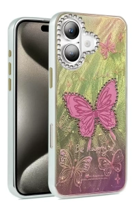 Apple iPhone 16 Plus Kılıf Blade Aynalı Desenli Kapak - Desen 5