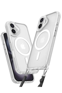 Apple iPhone 16 Plus Kılıf Enka Magsafe Silikon Kılıf - Şeffaf