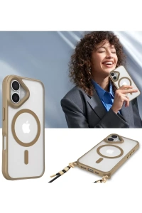 Apple iPhone 16 Plus Kılıf Enka Magsafe Silikon Kılıf - Şeffaf