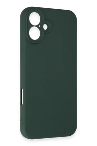 Apple iPhone 16 Plus Kılıf First Silikon - Koyu Yeşil
