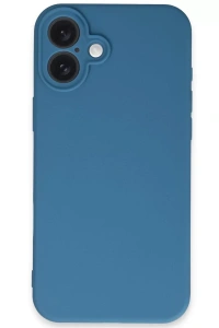 Apple iPhone 16 Plus Kılıf First Silikon - Mavi