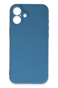 Apple iPhone 16 Plus Kılıf First Silikon - Mavi