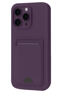 Apple iPhone 16 Plus Kılıf Kelvin Kartvizitli Silikon - Derin Mor