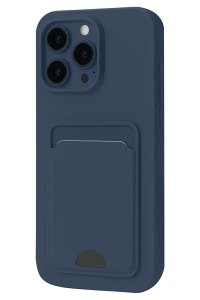 Apple iPhone 16 Plus Kılıf Kelvin Kartvizitli Silikon - Lacivert