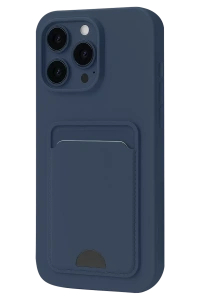 Apple iPhone 16 Plus Kılıf Kelvin Kartvizitli Silikon - Lacivert