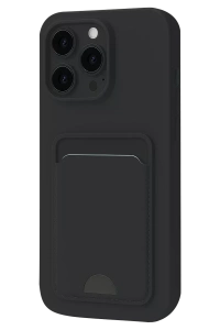 Apple iPhone 16 Plus Kılıf Kelvin Kartvizitli Silikon - Siyah