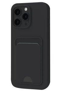 Apple iPhone 16 Plus Kılıf Kelvin Kartvizitli Silikon - Siyah