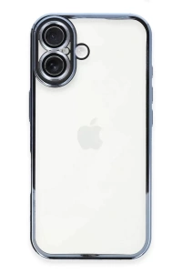 Apple iPhone 16 Plus Kılıf Lensli Silikon - Açık Mavi