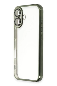 Apple iPhone 16 Plus Kılıf Lensli Silikon - Yeşil
