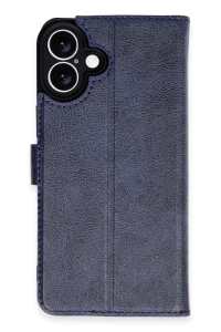 Apple iPhone 16 Plus Kılıf Trend S Plus Kapaklı Kılıf - Lacivert