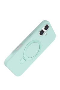 Apple iPhone 16 Plus Regal Magsafe Standlı Kapak - Su Yeşili