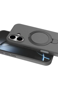 Apple iPhone 16 Plus Regal Magsafe Standlı Kapak - Titan Gri