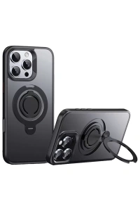 Apple iPhone 16 Pro Avatar 360 Dönen Magsafe Kapak - Siyah